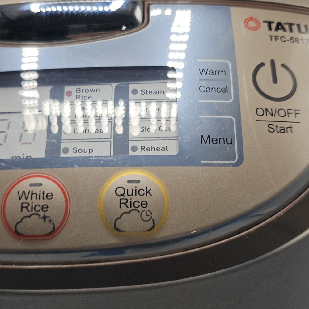 Tatung TFC-5817 8 Cup 1.5 L Rice Cooker & Steamer Tested! Clean! - Picture 2 of 10